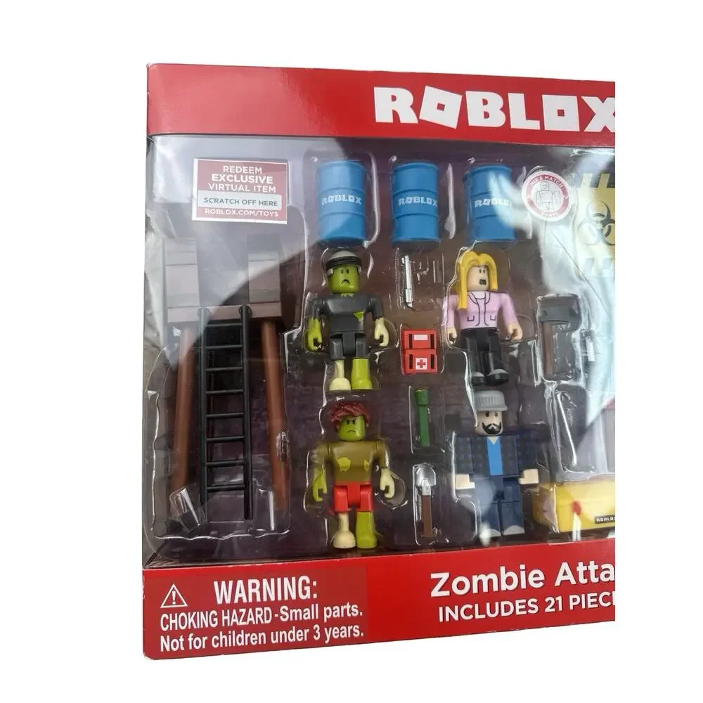Roblox Zombie Attack Large 20 Piece Set Includes Exclusive Virtual Item NEW